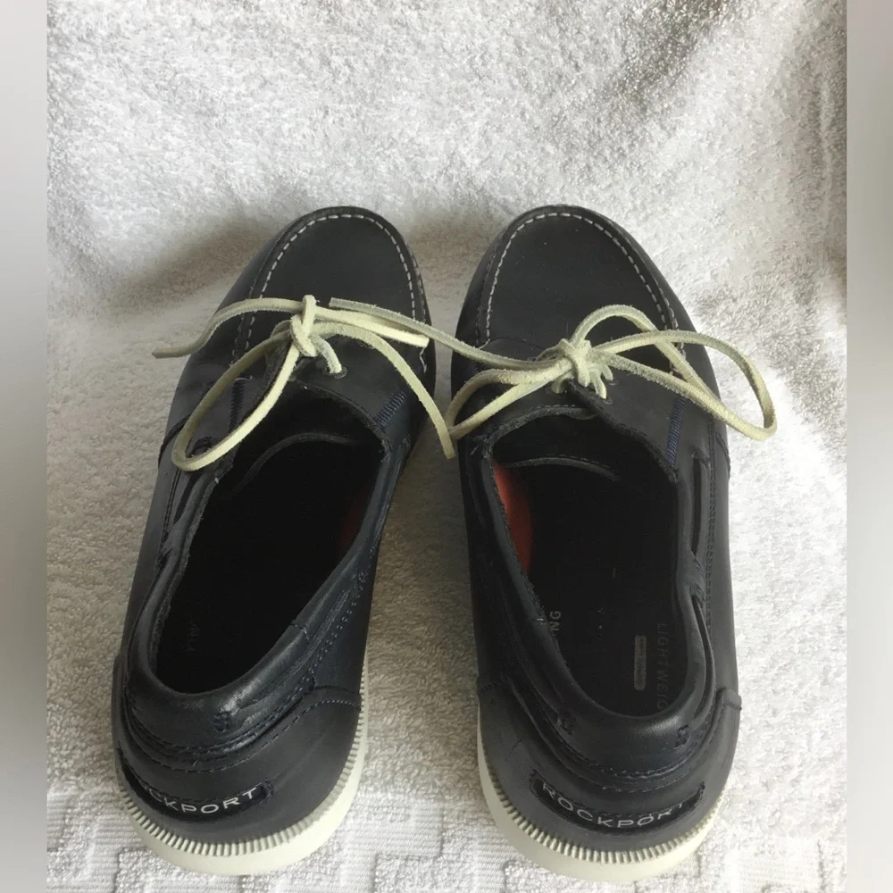 Rockport Navy Boat Shoes